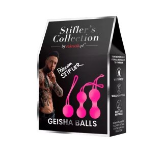 Stifler's Collection Kulki do ćwiczeń mięśni 3 szt. silikonowe rożowe