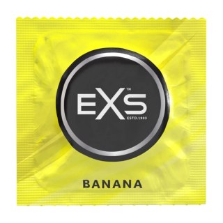 EXS Banana Flavour prezerwatywy 100 sztuk aromatyzowane żołte 54 mm