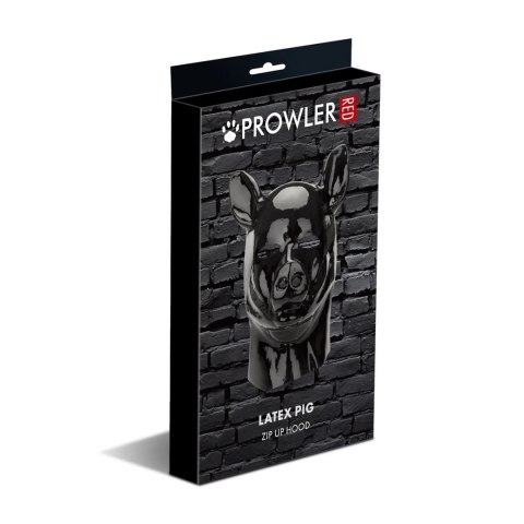 Prowler Red Pig Hood - Kaptur lateksowy z maską i otworami na oczy