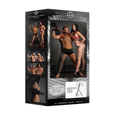 XR Brands Uprząż Krzyż Św. Andrzeja, stal i drewno, regulacja kąta