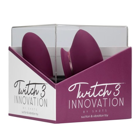 Shots Innovation Twitch 3 Urządzenie wielofunkcyjne ssąco-wibrujące USB Burgund