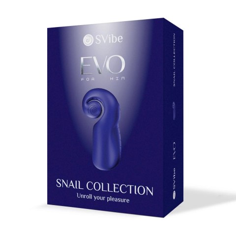 Snail Vibe EVO system do stymulacji z podwojnym silnikiem, granatowy
