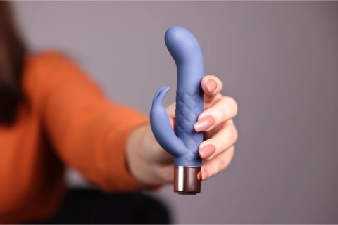 Loveline Mini Rabbit Blue Horizon - kompaktowy model z żebrowaną powierzchnią