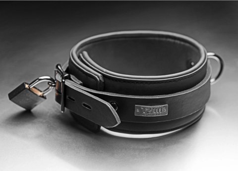 XR Brands Neoprene Collar regulowana z zamkiem i kluczami czarna