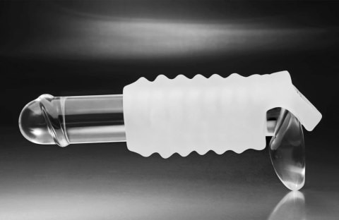 XR Brands żebrowana maszyna intymna z uchwytem i paskiem na kulki