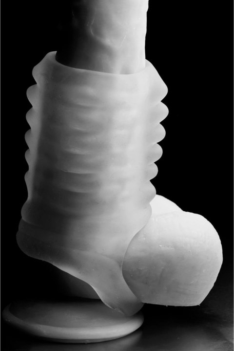 XR Brands żebrowana maszyna intymna z uchwytem i paskiem na kulki