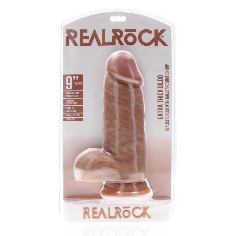 RealRock Model 23 cm - Anatomiczny model z przyssawką, ultra cienki