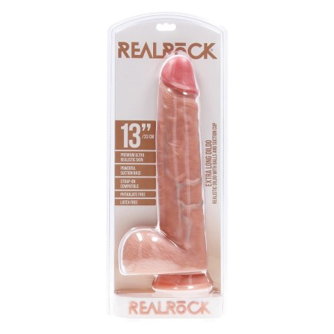 RealRock Model 33 cm - anatomiczna forma z przyssawką, duży rozmiar