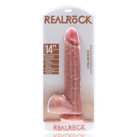 RealRock Model 35,5 cm - anatomiczna forma z przyssawką, duży rozmiar