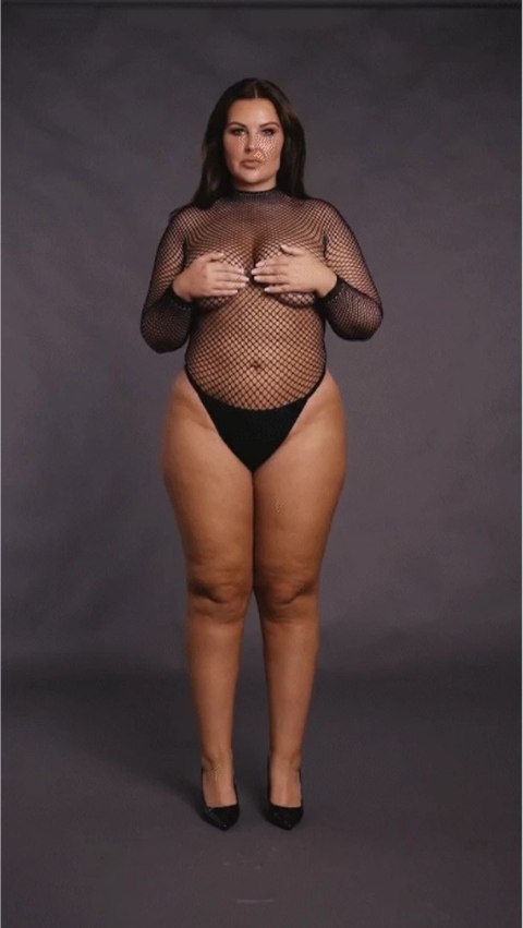 Le Desir Body damskie XL-4XL z długim rękawem i golfem, czarne