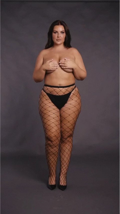 Le Desir Rajstopy Kabaretka z Elastycznym Pasem XL-4XL Czarny