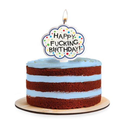 Little Genie X-Rated Birthday - dekoracyjna świeczka imprezowa 3,5x3,5cm