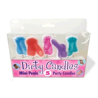 Little Genie - Zestaw świec dekoracyjnych Imprezowych, kolorowe miniatury