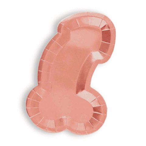 Little Genie zestaw 8 talerzy dekoracyjnych rożowe złoto 18 cm