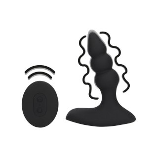 Loveline Plug z Wibracją i Pilotem, Licorice Black, anatomiczny kształt