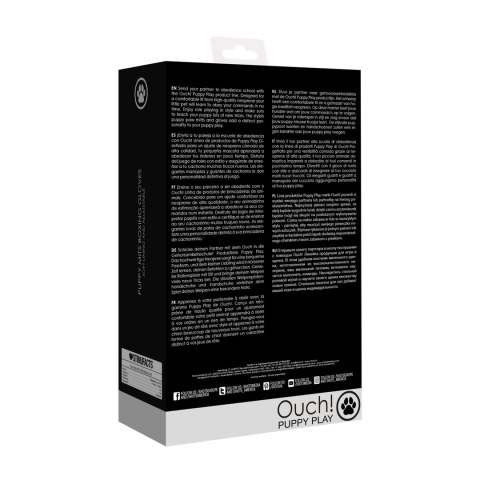 Ouch! by Shots Rękawice neoprenowe z otworem na palec, czarne