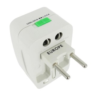 XR Brands Universal Adapter - wielofunkcyjny adapter podrożny, biały