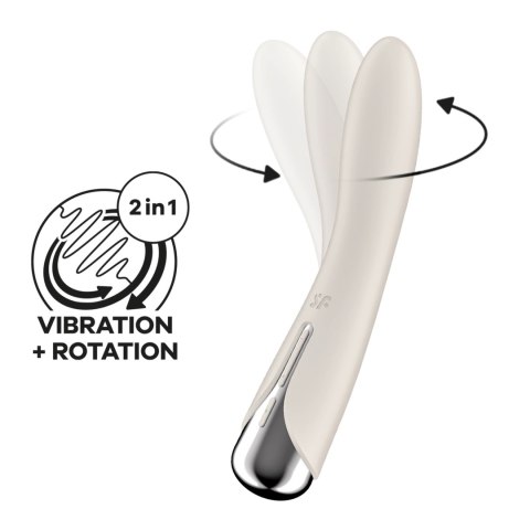 Satisfyer Vibe 1 - zakrzywiony model z obrotową głowką, silikonowy