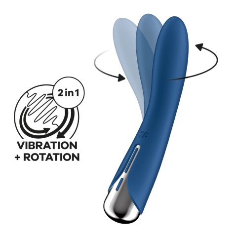 Satisfyer Vibe 1 - zakrzywiony model z obrotową głowką, silikonowy