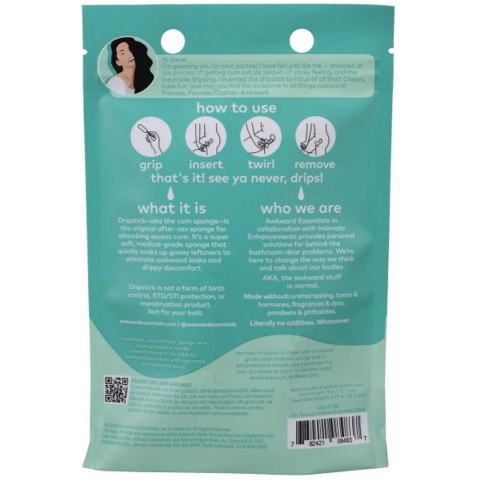 Doc Johnson Dripstick Gąbki higieniczne do nadmiaru płynu 3 szt.