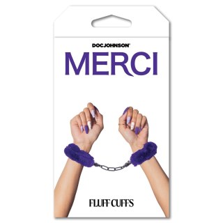 Doc Johnson Kajdanki Metalowe z Poduszką Futrzaną Czarny