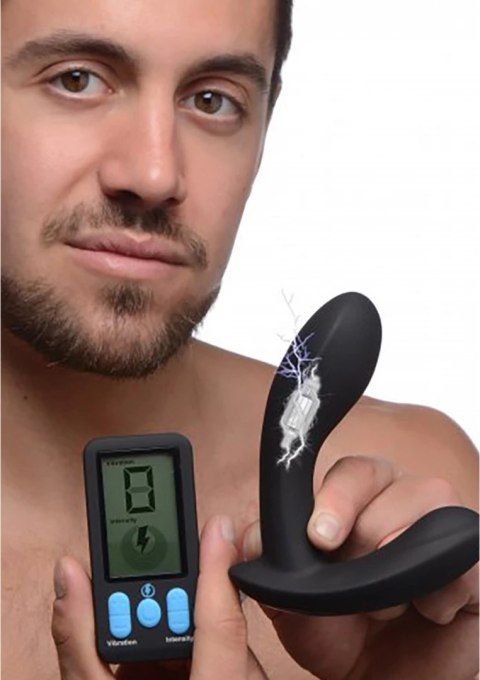 XR Brands E-Stim Pro Plug Silikonowy masażer z pilotem, czarny