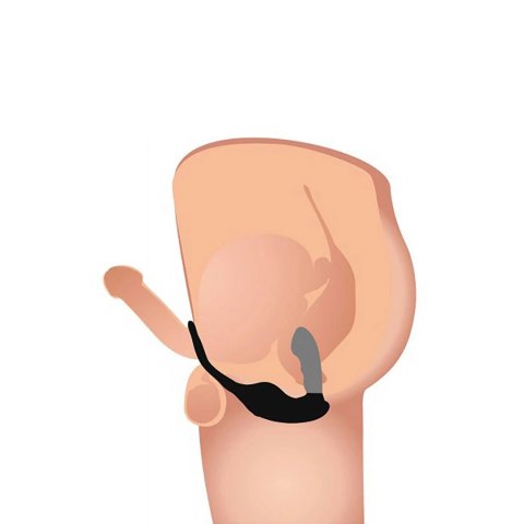 XR Brands P-Strap Milker masażer prostaty z uprzężą, 7 trybow, czarny