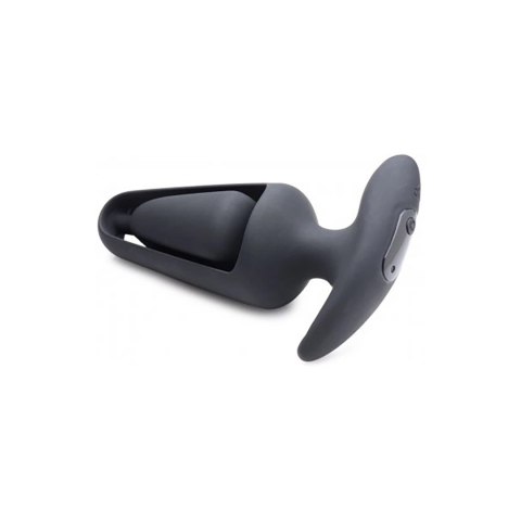 XR Brands Power Plug 7X - Wydrążona wtyczka analna z pilotem, czarna