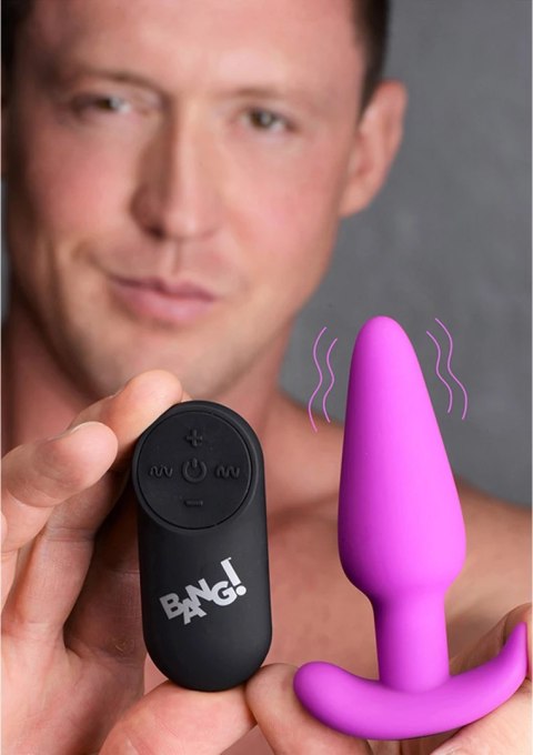 XR Brands Smooth Silicone - wodoodporny korek analny z pilotem, czarny