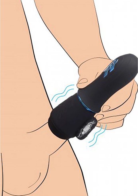 XR Brands Turbo silikonowa nasadka wibrująca na żołądź USB