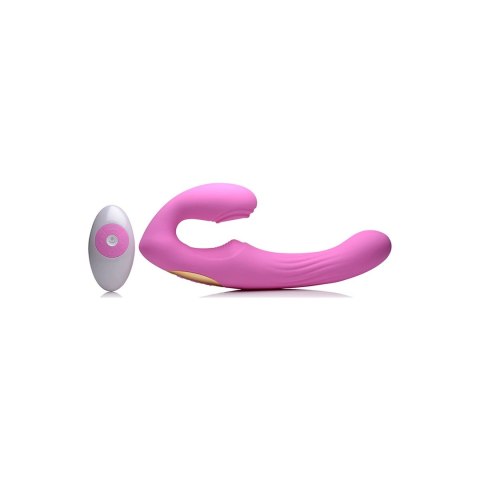 XR Brands U-Pulse silikonowy strap-on pulsujący i wibrujący pilot