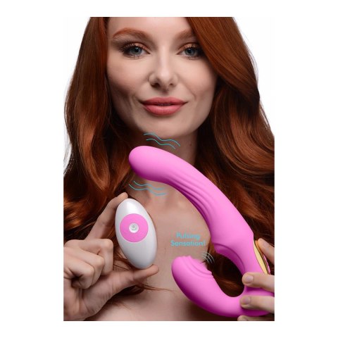 XR Brands U-Pulse silikonowy strap-on pulsujący i wibrujący pilot