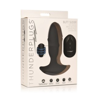 XR Brands silikonowa wtyczka z pierścieniem i pilotem, wodoodporna IPX5