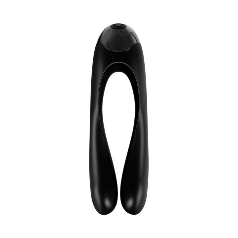 Satisfyer Candy Cane mini - kompaktowy model na palec czarno-pomarańczowy