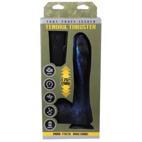 Doc Johnson Tendril Thruster - wibrator obrotowy, silikon premium, USB