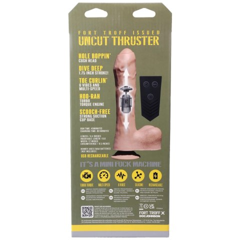Doc Johnson Uncut Thruster - automatyczny model silikonowy z funkcją ruchu