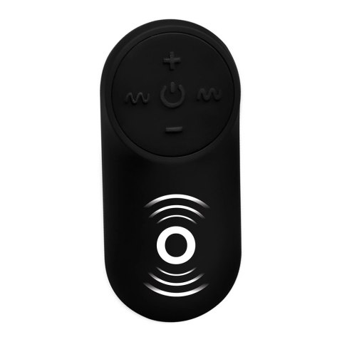 XR Brands 2 - silikonowy masażer prostaty z pilotem, czarny