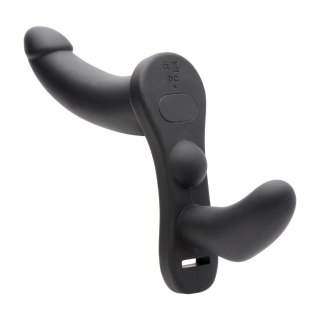 XR Brands Double Take uprząż z podwojnym systemem wibracji i pilotem