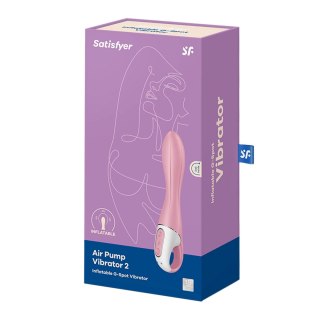 Satisfyer Air Pump G - Wibrator z funkcją dmuchania, silikon, rożowy