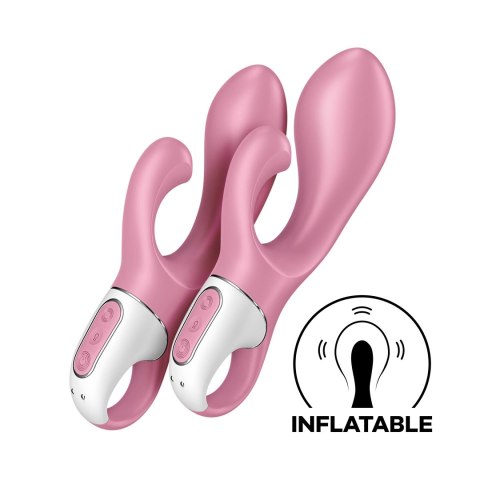 Satisfyer Balloon Rabbit - Wibrator z funkcją zwiększania objętości, rożowy