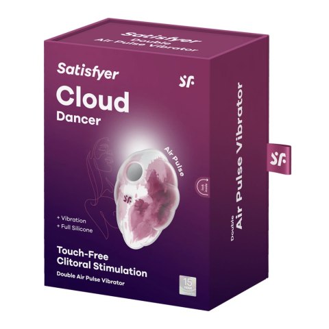 Satisfyer Cloud - Wibrator silikonowy z funkcją Air Pulse, fioletowy