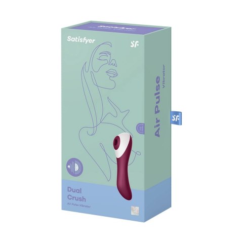 Satisfyer Dual Crush - Wibrator pulsacyjny 2w1, silikon, wodoodporny