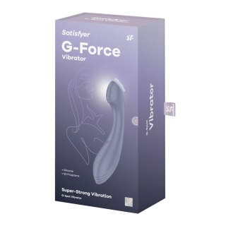 Satisfyer G-Force silikonowy wibrator zakrzywiony, 50 trybow, fioletowy