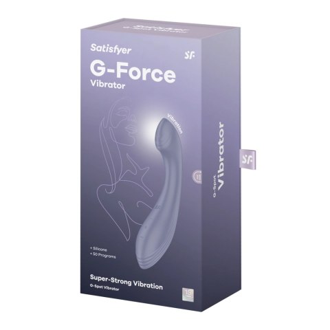 Satisfyer G-Force silikonowy wibrator zakrzywiony, 50 trybow, fioletowy