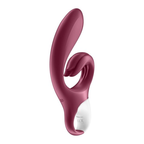 Satisfyer Love Me - podwojny stymulator z elastycznym uchwytem, fioletowy