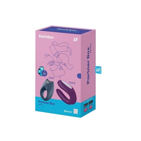 Satisfyer Partner Box 2 - Zestaw z funkcją Bluetooth i silikonowy