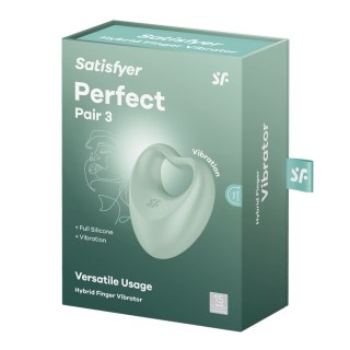 Satisfyer Perfect 3 hybrydowy model na palec, kompaktowy silikon