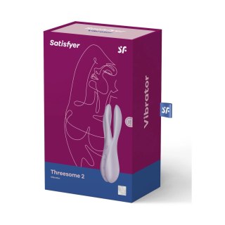 Satisfyer Threesome 2 - wielofunkcyjny model z trzema ramionami, silikon, fioletowy