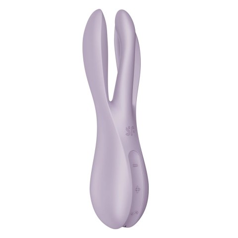 Satisfyer Threesome 2 - wielofunkcyjny model z trzema ramionami, silikon, fioletowy