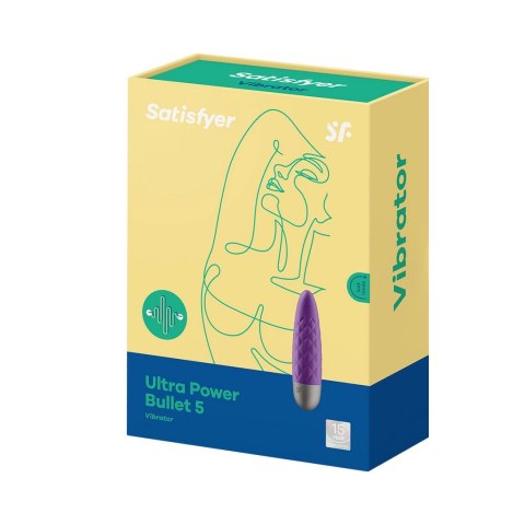Satisfyer Ultra Power Bullet 5 czarny - kompaktowy model z teksturą